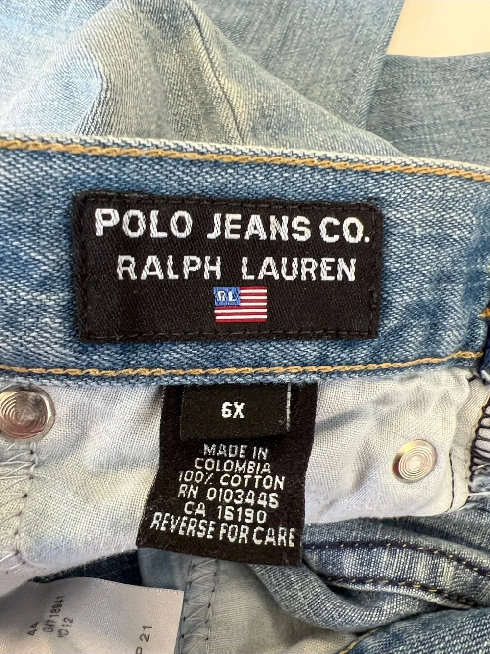 Ralph Lauren cropped Light Wash Jeans - girls sz 6X adorable !!